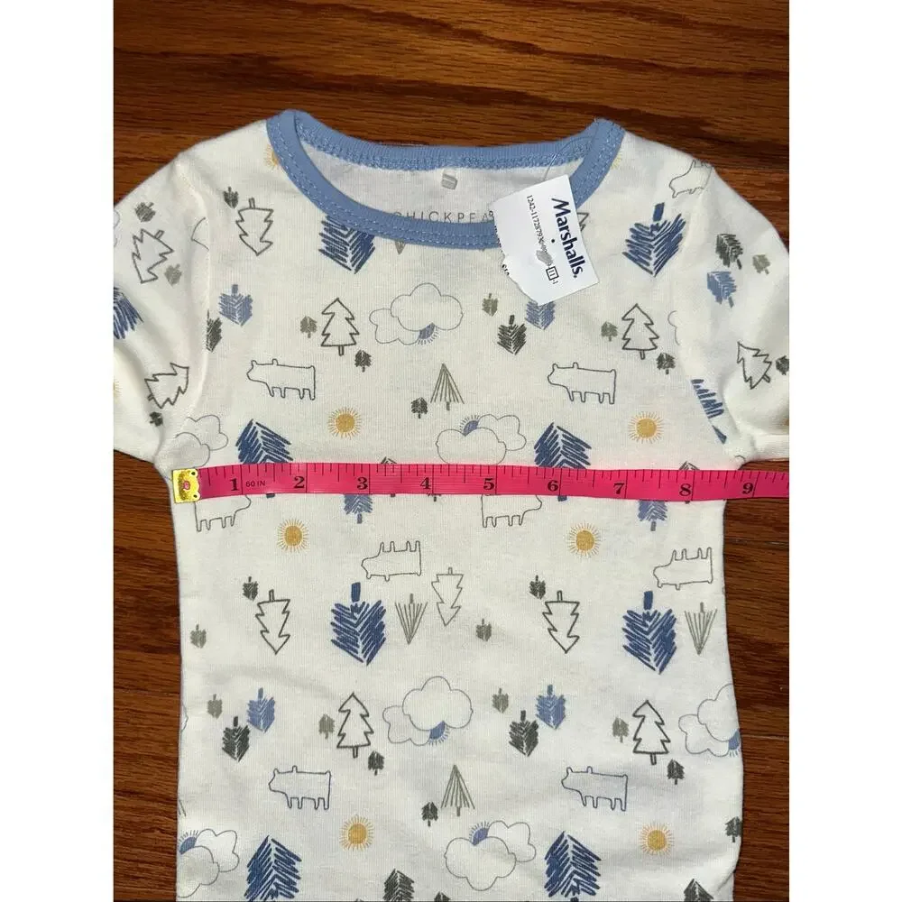 NWT Chickpea Pajamas Baby Boys Woodland Forest Striped Cotton Pajama Set 18M